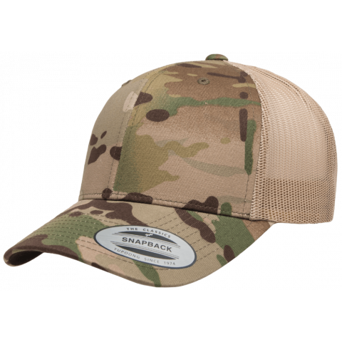 Кепка FlexFit 6606MC Retro Trucker - Multicam Khaki