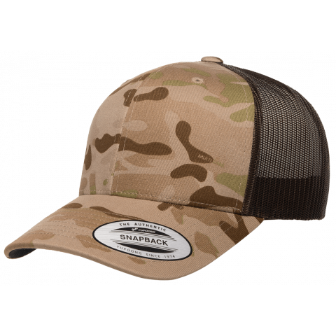 Кепка FlexFit 6606MC Retro Trucker - Multicam Arid/Brown